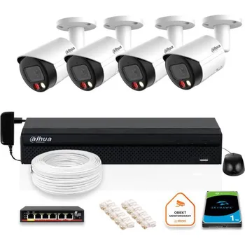 DAHUA IP dohledový set 4x IPC-HFW2849S-S-IL-0280B 8MPX kamera