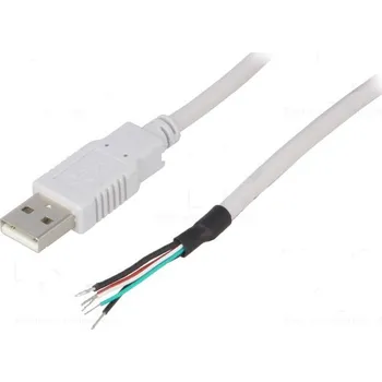 Datový kabel BQ CABLE Kabel USB 2.0 vodiče,USB A vidlice 2m šedá Žíla: Cu