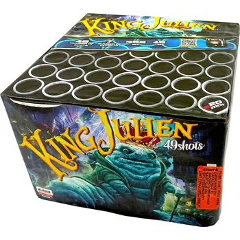 Zábavní pyrotechnika Kompaktní ohňostroj KING JULIEN 49 ran 20mm