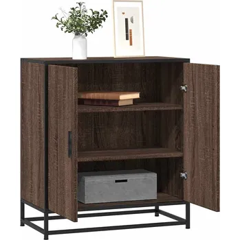 Příborník do zásuvky vidaXL Příborník 68 x 35 x 76 cm kompozitní dřevo a kov [848967] Barva: hnědý dub