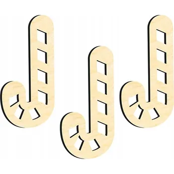 Obraz OZDOBY ŚWIĄTECZNE CHOINKOWE DREWNIANE Z52 3 ks