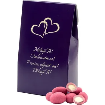 Čokoláda Dárková taštička s věnováním, fialová, 90g