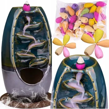 Aroma lampa AROMALAMPA KOUŘOVÝ VODOPÁD SET KÓNICKÉ VONNÉ TYČINKY 55 KS