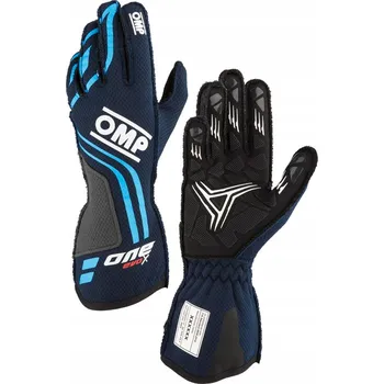 Moto rukavice Rukavice OMP One Evo X homologace FIA 8856-2018, tmavě modré, velikost XS