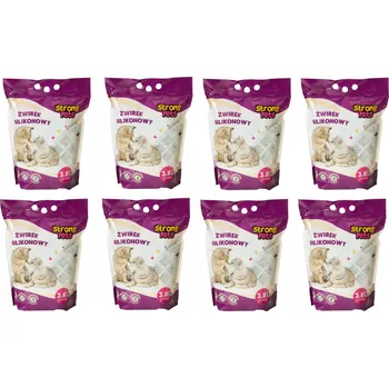 STRONG PETS Silikonové Stelivo 30,4 l přírodní do kočičí toalety pro kočky, bezprašný