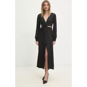 Dámské šaty Šaty Answear.LAB černá barva, midi LD1954.hos 99X, vel. L