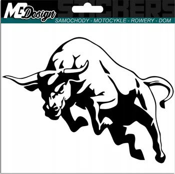 Samolepicí dekorace na vozidlo NÁLEPKA na auto ZLÝ BÝK BULL 11x15