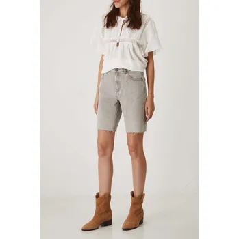 Dámské kraťasy Džínové šortky Medicine dámské, šedá barva, hladké, medium waist RW24.SZD101 09J, vel. L