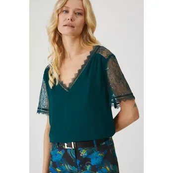 Dámská halenka Halenka Medicine dámská, zelená barva, s aplikací RW24.BKDB01 79X, vel. XS