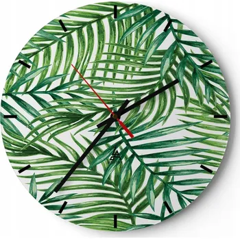 Hodiny Velké nástěnné hodiny 40x40 Abstrakce Skleněné hodiny Kulatý Tiché