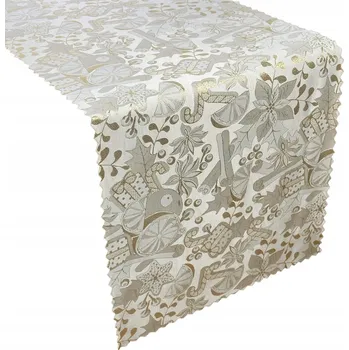 Prostěradlo Běhoun bílý, odstíny šedé 120 x 40 cm