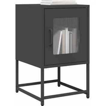 Noční stolek vidaXL Noční stolek 36x39x60,5 cm ocel válcovaná za studena [853329] Barva: Černá