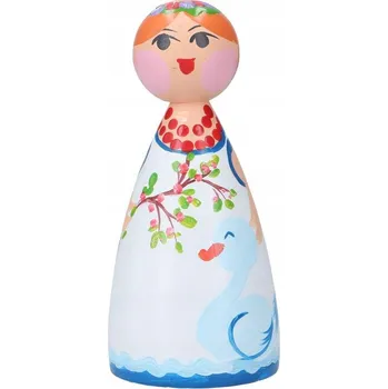 Panenka Dřevěná lidová panenka - husopaska (velká)