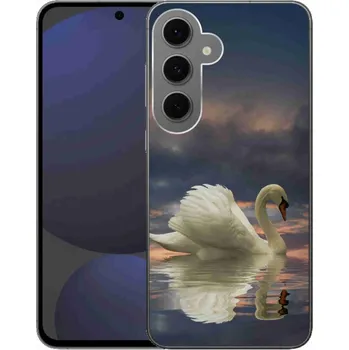 Pouzdro na mobilní telefon Gelový kryt mmCase na Samsung Galaxy S24 FE - labuť