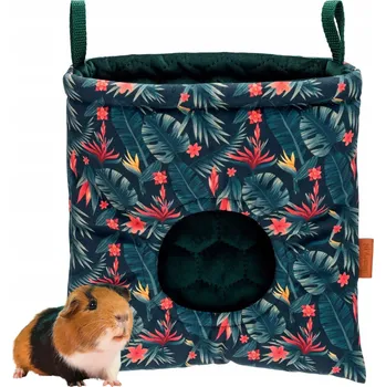 JÍDLO PRO KRÁLÍKY, MORČATA, ČINČILY - ZÁSOBNÍK NA SENO, LÁTKOVÝ, 24x24 cm