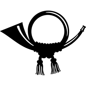 Samolepicí dekorace na vozidlo NÁLEPKA NA AUTO - TRUBKA, HORN, REFLEXNÍ ČERNÁ