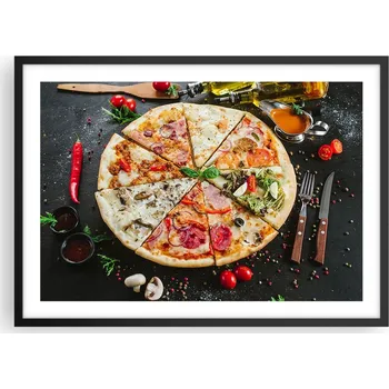 Obraz Plakát v černém rámu, obývací pokoj, ložnice 70x50, gastronomie, moderní obraz