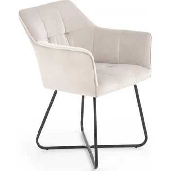 Jídelní židle Jídelní křeslo CASPER — kov, samet, béžová