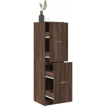 Koupelnový nábytek vidaXL Skříňka na léky 40 x 41 x 144,5 cm kompozitní dřevo [3309641] Barva: hnědý dub