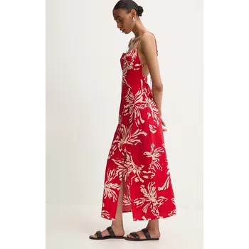 Dámské šaty Bavlněné šaty Answear.LAB červená barva, maxi joylong.2302.fh 33X, vel. S