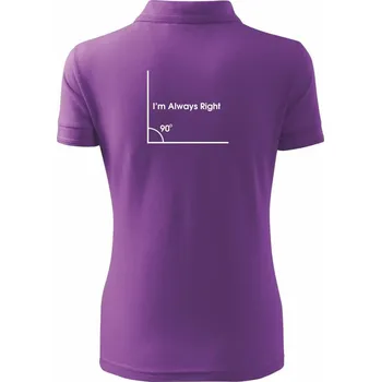 I'm Always Right - Polokošile dámská Pique Polo - 2XL ( Fialová )
