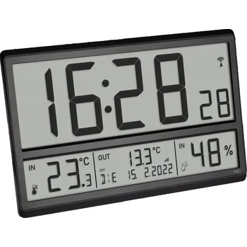 Hodiny TFA 60.4523.01 - Nástěnné hodiny s vnitřní teplotou/vlhkostí a vnější teplotou