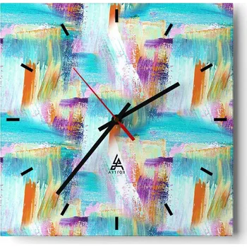 Hodiny Velké nástěnné hodiny 40x40 Abstrakce Skleněné tiché hodiny