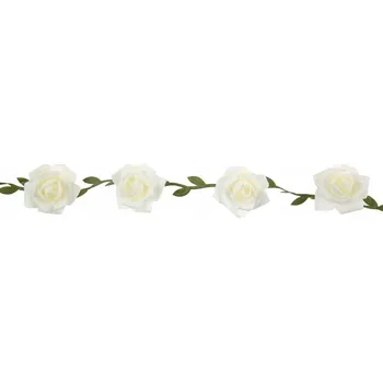 Santex Girlanda Růže bílá 120 cm
