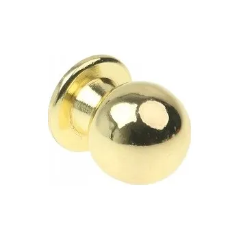Nábytkové kování Nábytková úchytka knopka, zlatý lesk, 2 x 2 x 2,5 cm