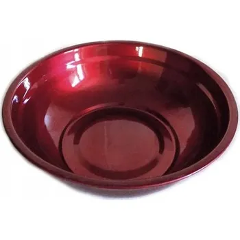 Kovová mísa červená metalická smaltovaná 23 cm