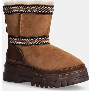 Dámská zimní obuv Semišové sněhule UGG Classic Mini Trailgazer hnědá barva, 1158322-CHE 1158322.CHE 82X, EUR 36