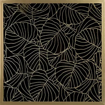 Obraz Obraz LILI2 se zlatým potiskem ve zlatém rámu 53 x 53 cm