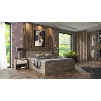 Postel Dřevěná postel Amien, provedení box, masiv buk, BO105, 180x200 cm
