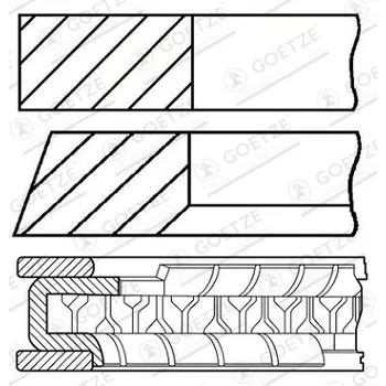Auto-moto Sada pístních kroužků GOETZE ENGINE 08-450007-10