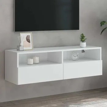 Komoda vidaXL Nástěnná TV skříňka 100 x 30 x 30 cm kompozitní dřevo [836894] Barva: Bílá