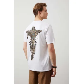 Pánské tričko Bavlněné tričko Medicine pánské, bílá barva, s potiskem RW24.TSM207 00X, vel. S