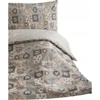 Povlečení BAVLNĚNÉ POVLEČENÍ SHABBY CHIC POVLEČENÍ KOSTKOVANÉ PATCHWORK ŠACHOVNICE 140x200