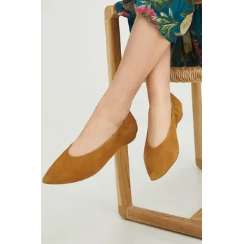 Dámské baleríny Semišové baleríny Medicine hnědá barva RS24.OBD501 82X, EUR 36