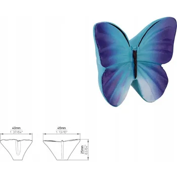 Nábytkové kování Nábytková úchytka SIRO H044-42A9 multicolor/motýl