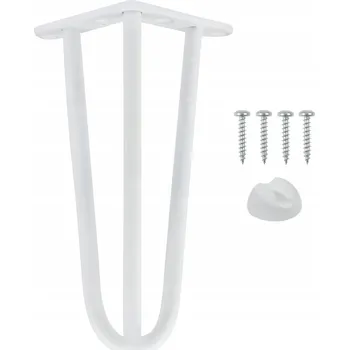 Stolová podnož Hairpin legs noha ke stolku, skříňce 30cm průměr 10mm bílá