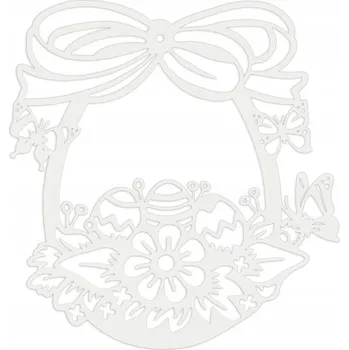 Velikonoční dekorace Přívěsek velikonoční ozdoba Velikonoce velikonoční kraslice vajíčko košíček 15823