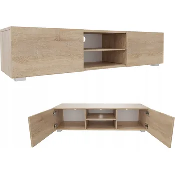 Komoda Komoda AURA 140 cm, TV stolek, STOJÍCÍ NEBO ZÁVĚSNÁ, kredenc, dub sonoma, 18 mm