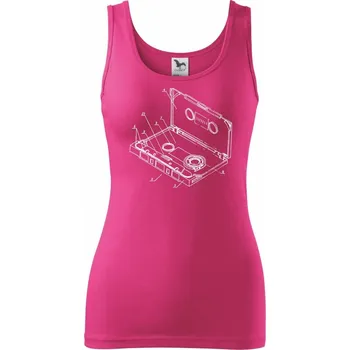 Dámské tričko Nákres MC kazeta - Dámské tílko - 2XL ( Purpurová )