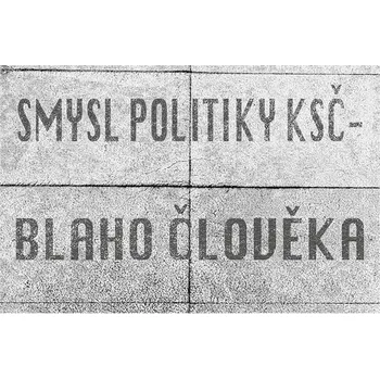 Obraz Cedule Smysl Politky KSČ - Blaho Člověka