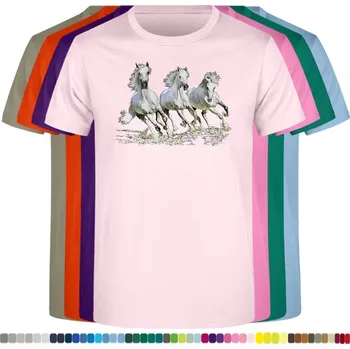 detske-levne-bavlnene-tricko-potisk-tri-bili-kone Barva: Pink - růžová, velikost: 104