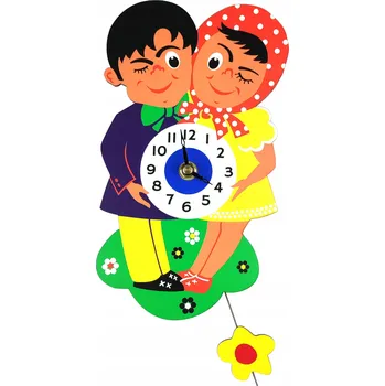 Obraz Holčička a Chlapeček - dětské hodiny