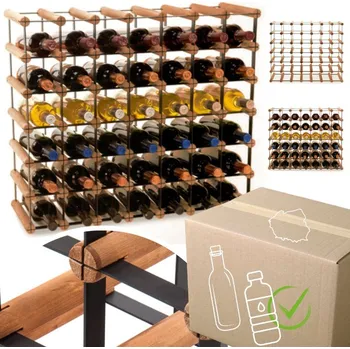 Stojan na víno Stojan na víno RW-8 7x6 regál olejovaný na 42 lahví