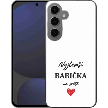 Pouzdro na mobilní telefon Gelový kryt mmCase na Samsung Galaxy S24 FE - nejlepší babička 1 bílé pozadí