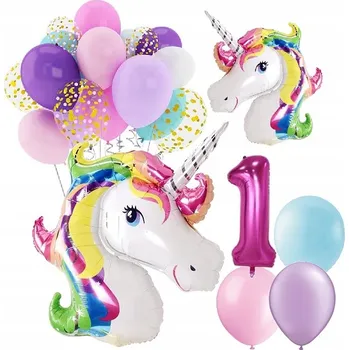 Balónek BALÓNKY sada 1. narozeniny ROCEK JEDNOROŽEC UNICORN