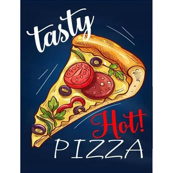 Obraz Cedule Restaurant Menu 2 - Hot Pizza Tasty